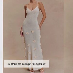 Elegant Cream Sleeveless Dress